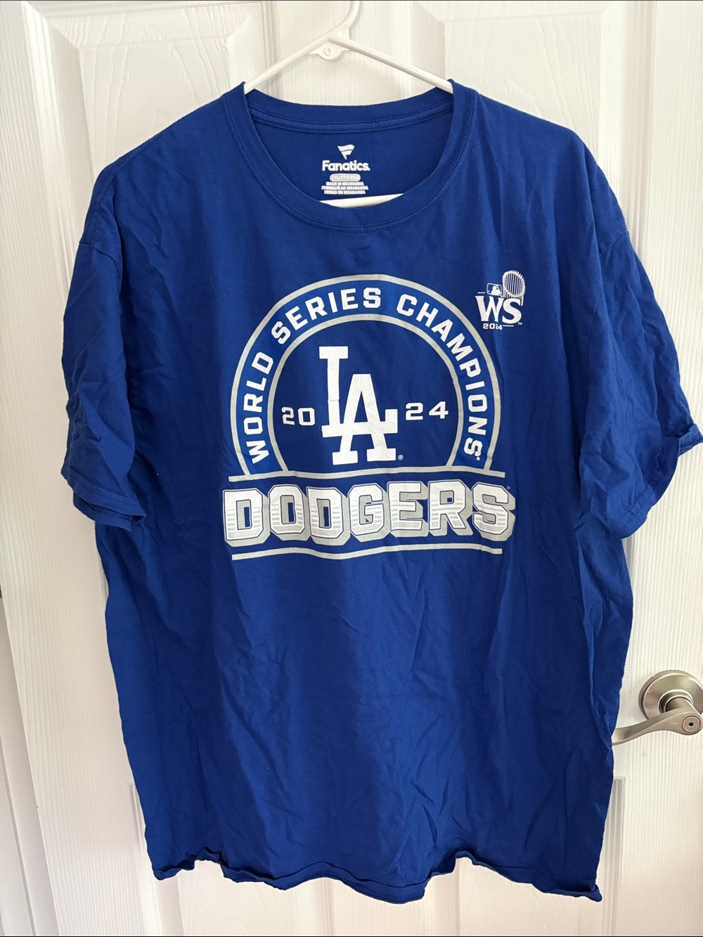 Fanatics 2024 Dodgers Royal Blue World Series Champions Graphic Tee
